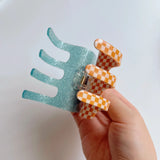 Stylish 6.8CM Double Colorful Acetate Hair Claw Clip for Women Girls