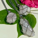 Crystal Cage Necklace Holder Net Metal Chain Stone Collecting