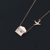 Dolphin Envelope Pendant Necklace, Photo Mail Pendant Necklace