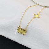 Dolphin Envelope Pendant Necklace, Photo Mail Pendant Necklace