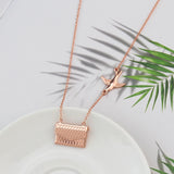 Dolphin Envelope Pendant Necklace, Photo Mail Pendant Necklace