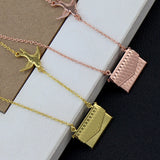 Dolphin Envelope Pendant Necklace, Photo Mail Pendant Necklace