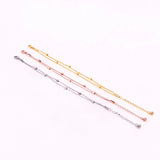 Snake Bone Chain 6 Cube Stainless Steel Anklet For Women and Girls