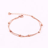Snake Bone Chain 6 Cube Stainless Steel Anklet For Women and Girls