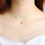 Crystal Choker Necklace Oil Heart Charms Invisible Fish Line Women Jewelry Gift