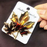 Golden Leaf Brooch for Women