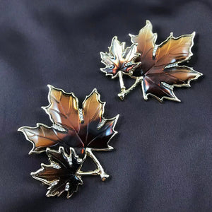 Golden Leaf Brooch for Women