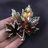 Golden Leaf Brooch for Women