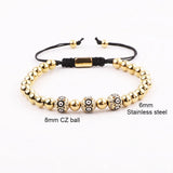 Enamel Evil Eye Ball Charm Beaded Macrame Lucky Bracelet JBS12341