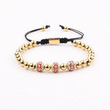 Enamel Evil Eye Ball Charm Beaded Macrame Lucky Bracelet JBS12341