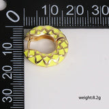 Boho Enamel Small Hoop Earrings Multicolor Geometric Circle Wedding Jewelry