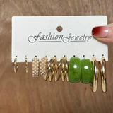 Exaggerated Pearl Twist Big Hoop Earrings Set
