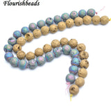 8mm Druzy Agate Stone Loose Beads Titanium Jewelry Making
