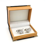 Crystal Scorpion Cuff Links Men's Brass Red