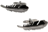 Copper Feather Enamel Cuff Links for Men