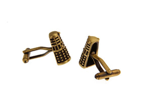 Men's Copper Triangle Tower Cufflinks Golden Colour