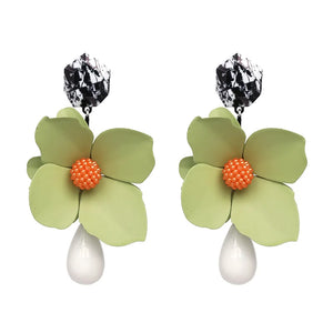 Bohemian Flowers Drop Earrings for Women ZA Dangle Earrings