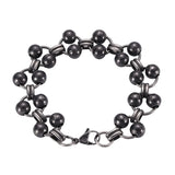 Stainless Steel Chain Bracelet with Claw Clasp for Women Men