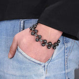 Stainless Steel Chain Bracelet with Claw Clasp for Women Men
