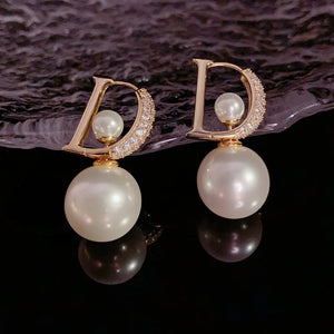 Zircon Pearl Earrings for Women - Holiday Party Daily Accessories