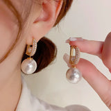 Zircon Pearl Earrings for Women - Holiday Party Daily Accessories