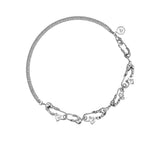 Punk Heart Crystal Chains Choker Necklace for Women