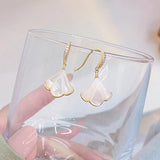 Shell Women Earring Charm 14K Real Drop Earrings Bijoux Jewelry Gift