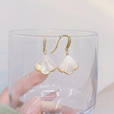 Shell Women Earring Charm 14K Real Drop Earrings Bijoux Jewelry Gift