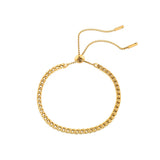 Stainless Steel Link Chain Bracelets for Women Men Hip-hop Rock