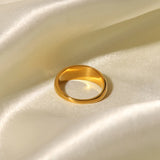 Clear CZ Wedding Ring for Women Stainless Steel Crystal Stackable Ring