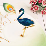 Flamingo Alloy Red Enamel Bird Brooches Women Men's Metal Animal Brooch