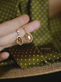 French Couples Jewelry Retro Lady Irregular Crystal Women Earrings