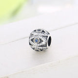 925 Silver Eye Charms Beads Mix CZ for Bracelet Necklace Jewelry Gift