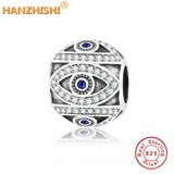 925 Silver Eye Charms Beads Mix CZ for Bracelet Necklace Jewelry Gift