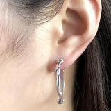 925 Silver Halloween Earrings Skeleton Ear Jewelry Gift