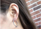 925 Silver Halloween Earrings Skeleton Ear Jewelry Gift
