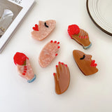 Geometric Animal Flower Cellulose Acetate Hair Claw Clips
