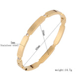 Zircon Cross Nut Nail Bracelets Stainless Steel Waterproof Jewelry
