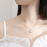Zodiac Sign Pendant Necklace 12 Constellation Choker Female Birthday Jewelry