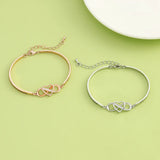 Sister Bracelet Heart Bowknot Pendant Girls Gift