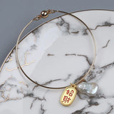Pearl Pendant Bracelet & Propitious Blessing Bangle