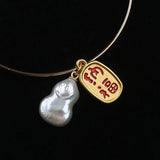 Pearl Pendant Bracelet & Propitious Blessing Bangle