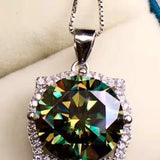 Green Pendant Necklace Men's Women's Jewelry