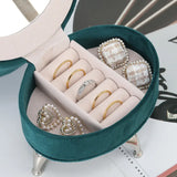 Green Velvet Sofa Jewelry Display Box Necklace Earring Ring Gift Storage