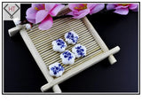 100pcs Flower Porcelain Ceramic Beads Hand Painted DIY Spacer Loose Beads