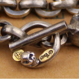 Retro Style Skull Silver Bracelet Thick Ring Jewelry