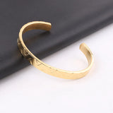 316L Stainless Steel Bangle CZ Pave Crown Charms Bracelet Set