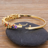 Copper Zircon Bracelet Mama Bangle Boho Jewelry Gift