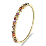 Copper Zircon Bracelet Mama Bangle Boho Jewelry Gift