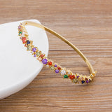 Copper Zircon Bracelet Mama Bangle Boho Jewelry Gift
